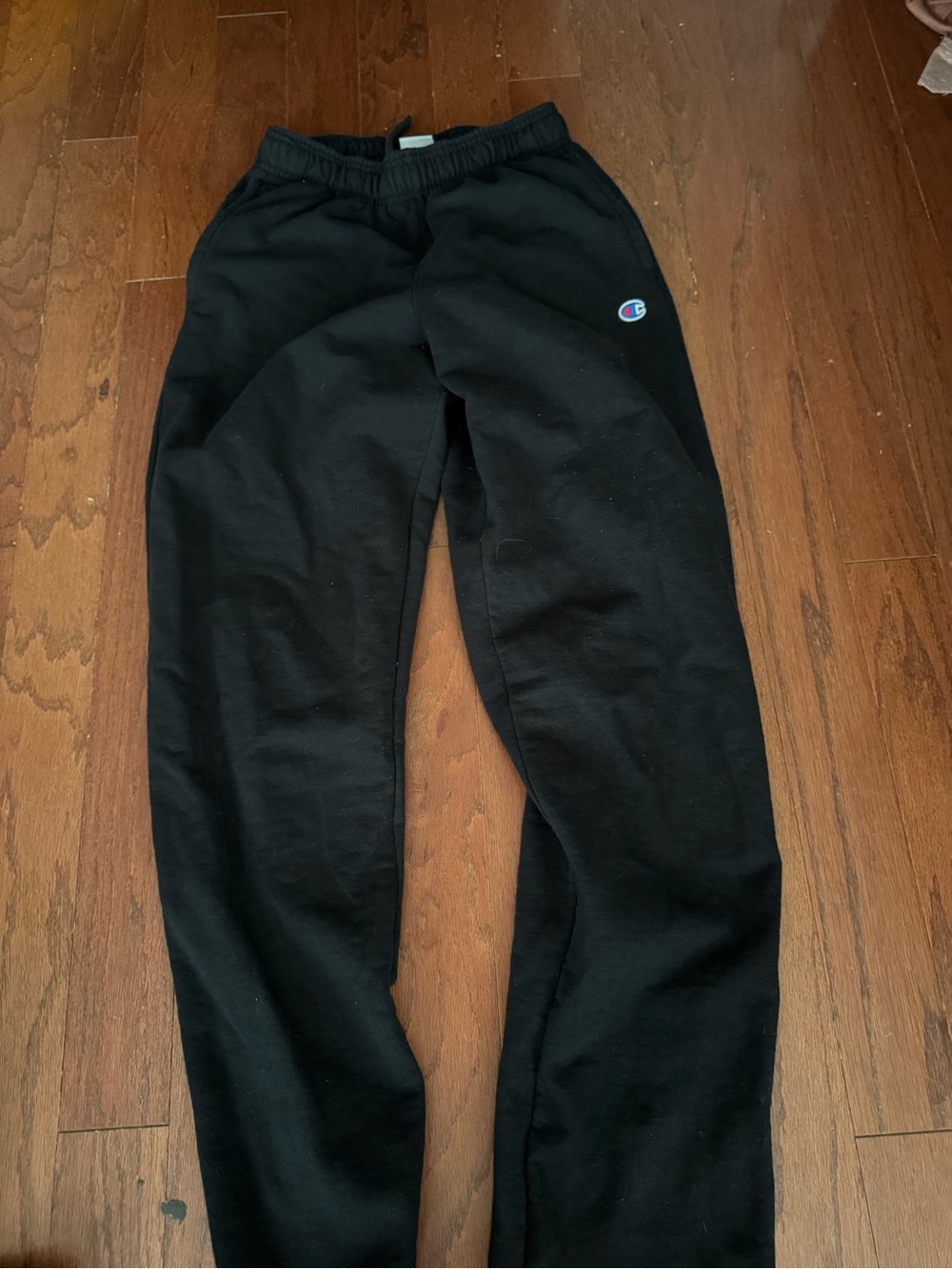 Champion Black Men's Sweatpants with Small Logo Accent